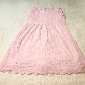 Pink eyelet romper